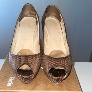 Christian Louboutin Watersnake leather shoes
